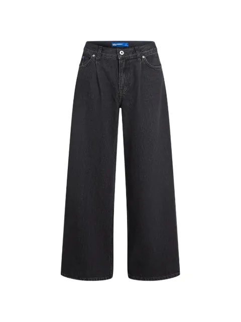 Karl Lagerfeld Jeans logo-embroidery jeans Black A4W100531BJ
