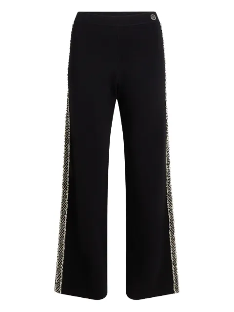 Karl Lagerfeld boucle detail knit pants Black A4W10118999