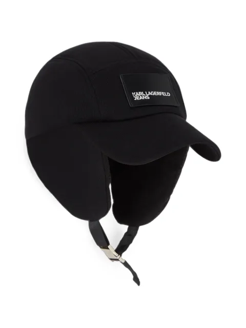 Karl Lagerfeld Jeans logo-patch hat Black A4M33059999