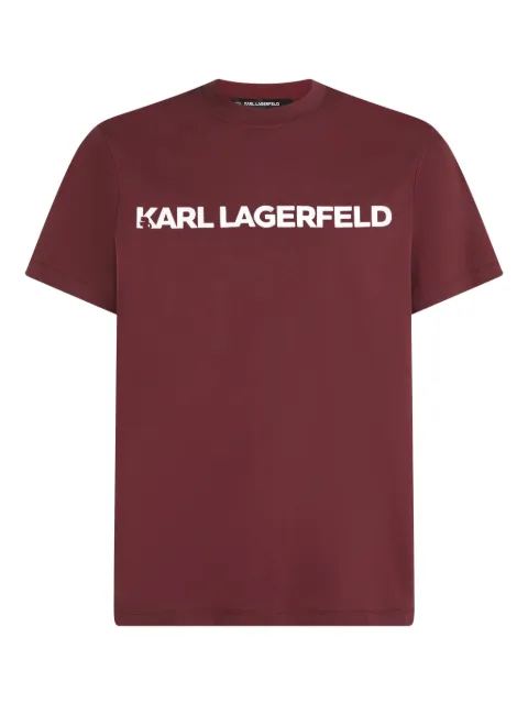 Karl Lagerfeld logo-print T-shirt Red A4M17089548