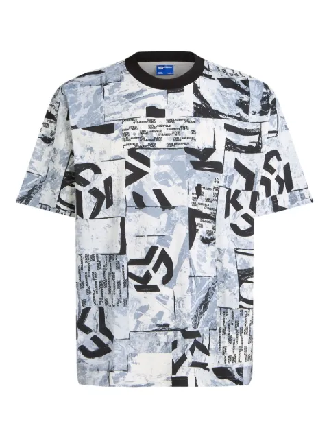 Karl Lagerfeld Jeans all-over print cotton T-shirt White A4M170312AD