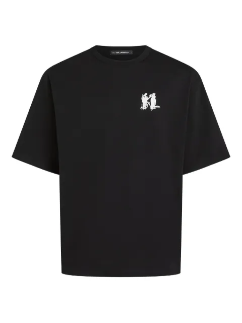 Karl Lagerfeld logo-print T-shirt Black A4M17072999