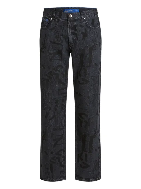 Karl Lagerfeld Jeans all-over-print jeans Black A4M100671YP