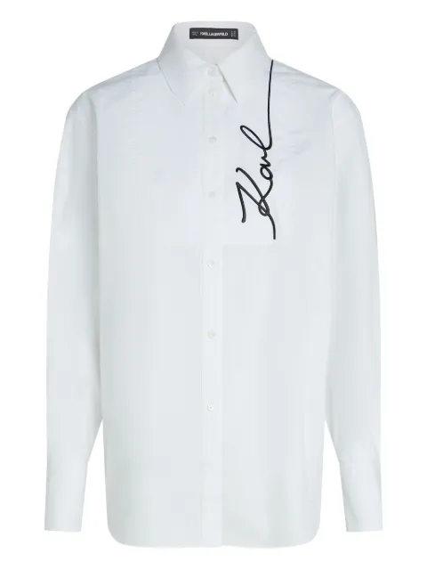 Karl Lagerfeld logo-embroidered shirt White A4W11014100