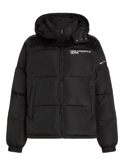 Karl Lagerfeld Jeans logo-print puffer jacket Black A4M15031999