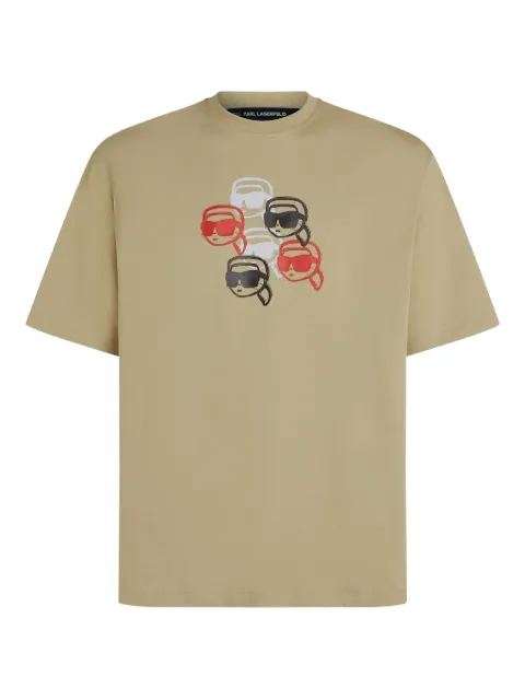 Karl Lagerfeld ikon-graphic T-shirt Neutrals A4M170801DX