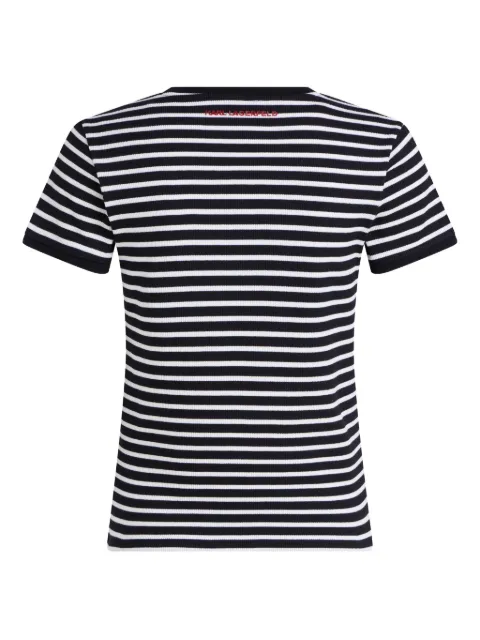 Karl Lagerfeld striped T-shirt Black A4W170601VE
