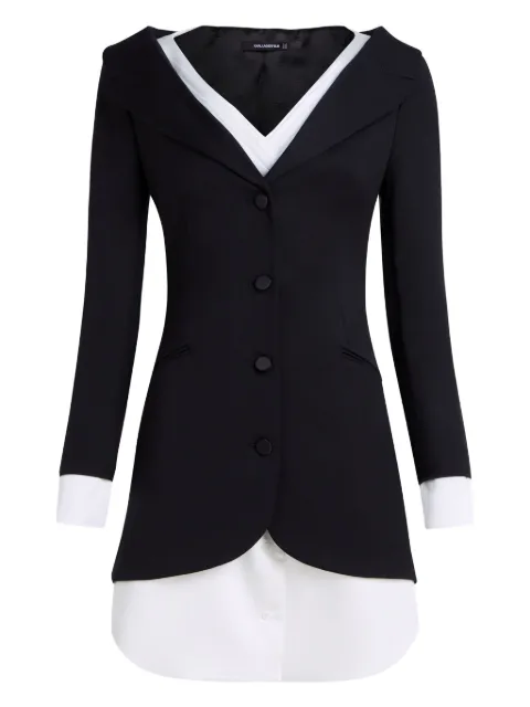 Karl Lagerfeld mini KL Studio layered dress White A4W13053101