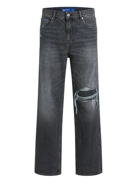 Karl Lagerfeld Jeans logo-patch jeans Grey A4M100661BH