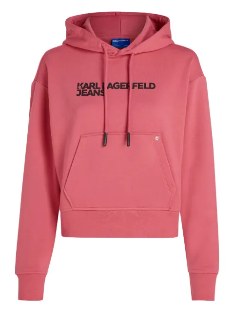 Karl Lagerfeld Jeans logo-print hoodie Pink A2W200532DZ