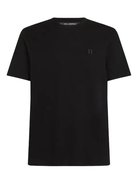 Karl Lagerfeld embroidered-logo crew-neck T-shirt Black A1M17055999