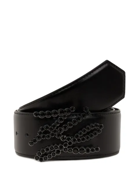 Karl Lagerfeld K-Autograph rhinestones belt Black A4W33021999