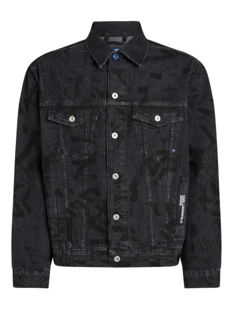 Karl Lagerfeld Jeans logo-print denim jacket Black A4M140131YP