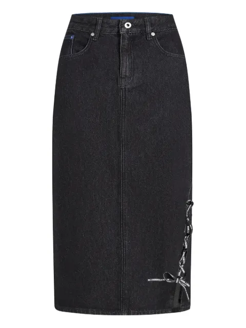 Karl Lagerfeld Jeans lace-up denim skirt Black A4W120021GD