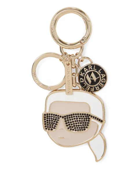Karl Lagerfeld Ikon rhinestoned keyring Gold A4W50065780