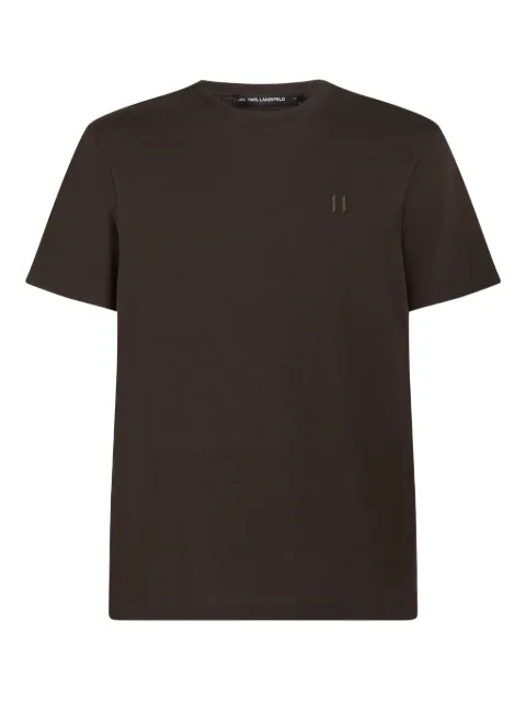 Karl Lagerfeld embroidered logo T-shirt Brown A1M170552EP
