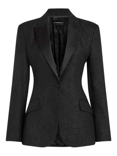 Karl Lagerfeld peak-lapel blazer Black A4W14039999