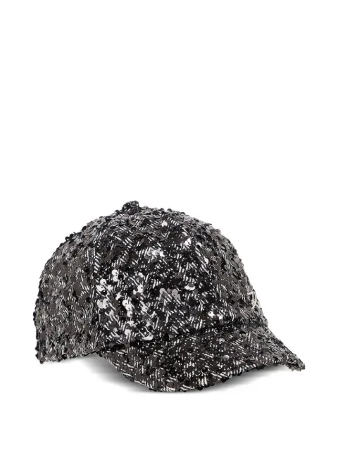 Karl Lagerfeld K/Signature sequinned cap Grey A4W330052EM