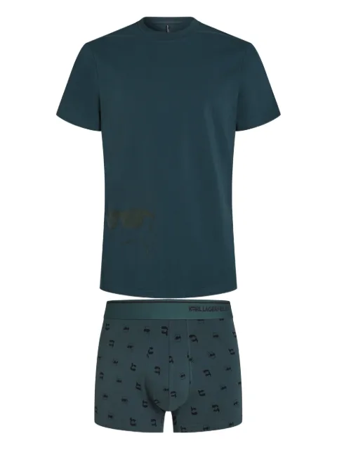 Karl Lagerfeld Ikon graphic-print pajama set Blue A4M450081WI