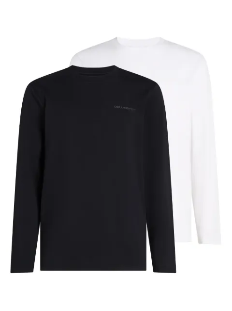 Karl Lagerfeld long-sleeved T-shirt (set of two) Black A4M47003998