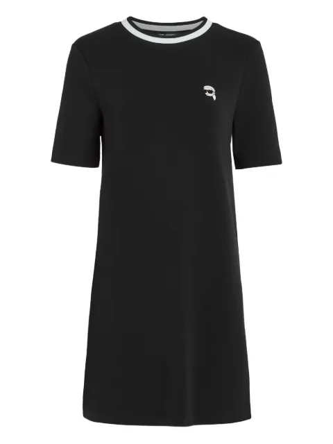 Karl Lagerfeld Ikon-patch T-shirt dress Black A4W13020999