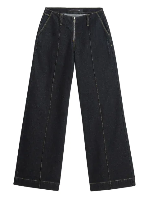 Karl Lagerfeld front-zip panelled jeans Blue A4W10098D24