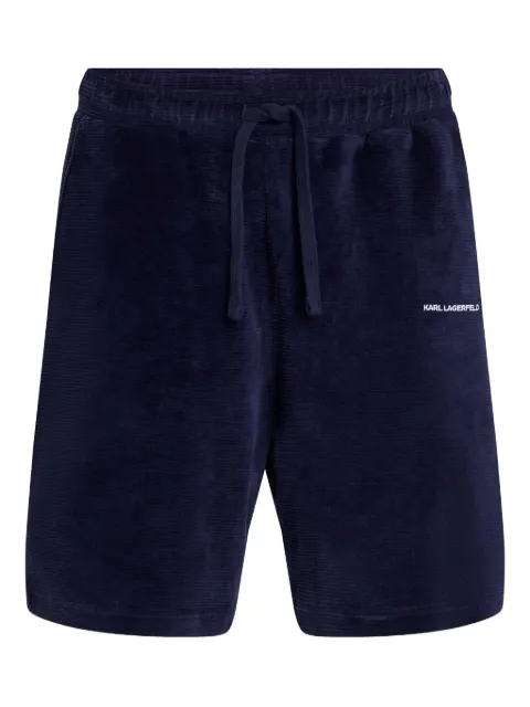 Karl Lagerfeld logo-embroidered shorts Blue A4M450031WN