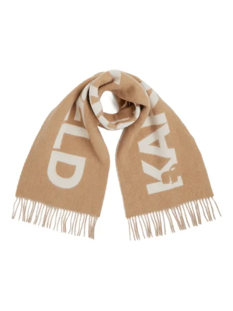 Karl Lagerfeld K/Essential jacquard woven scarf Brown A4W331251XV