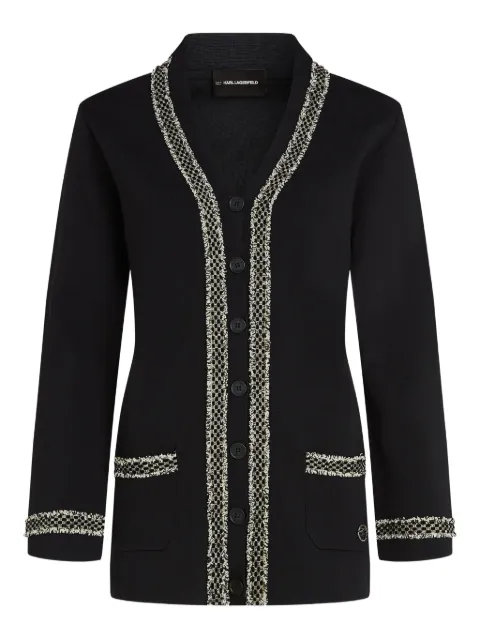 Karl Lagerfeld boucle cardigan Black A4W18036999