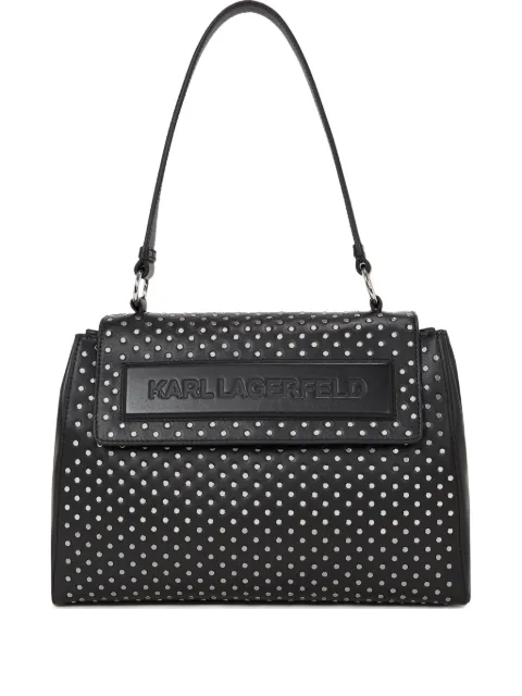Karl Lagerfeld Ikon K/Stud-embellished top-handle bag Black A4W300861RC