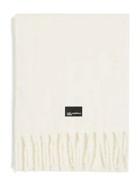 Karl Lagerfeld Jeans fringed furry scarf Neutrals A4W33101110