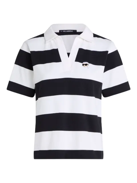 Karl Lagerfeld Ikon-patch polo shirt White A4W170991VE