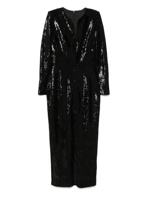 SILK LOVE & LACE Ivona sequin-embellished dress Black 17R7