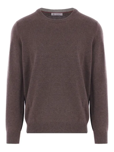Brunello Cucinelli round-neck cashmere sweater Brown M2200100CU766