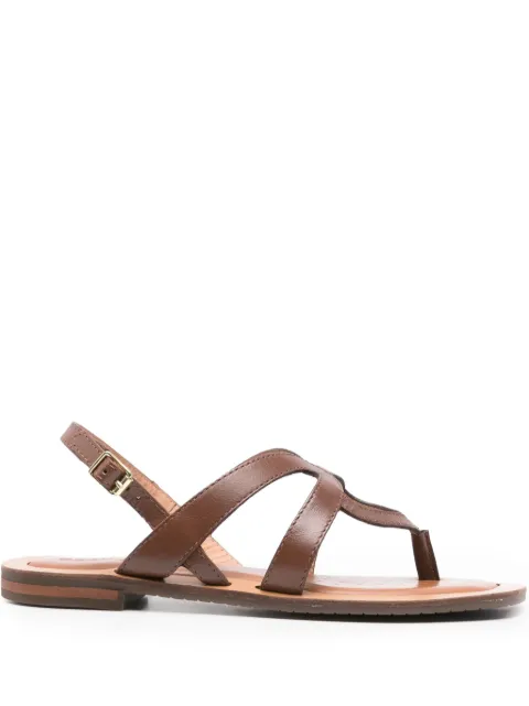 Geox Sozy leather buckled sandals Brown D55YFC0001JC5006