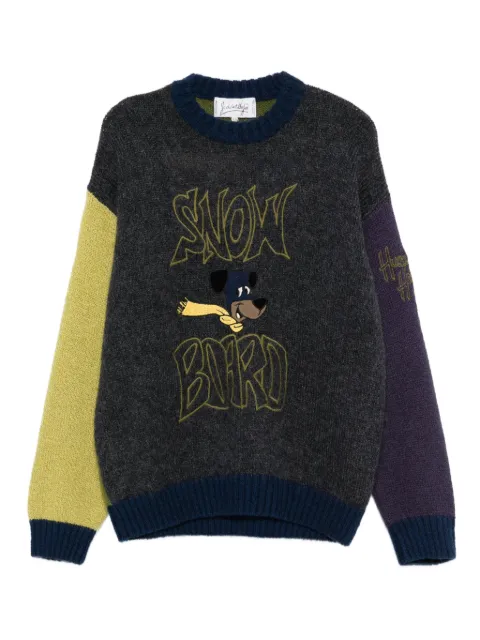 JC de Castelbajac Pre-Owned 1980s cartoon-embroidered sweater Green HOLAJCDC101