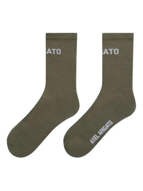 Axel Arigato logo-intarsia crew socks Brown X2661010