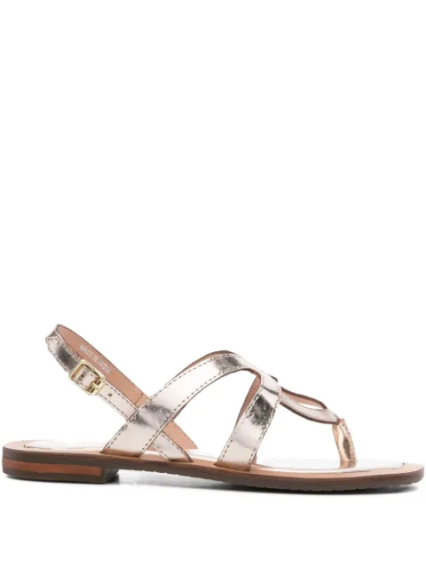 Geox Sozy leather buckled sandals Gold D55YFC000N6C2012