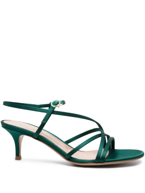 Gianvito Rossi 60mm crossover-strap sandals Green G3266455RICCREHUNT