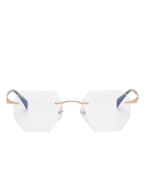 Eyewear by David Beckham round-frame glasses Gold DB1189