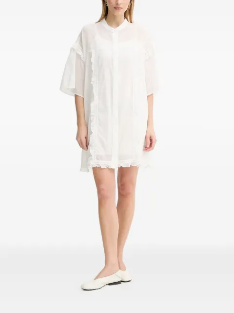 Isabelle Blanche ruffle-trimmed shirt dress White IS25SSA078T018