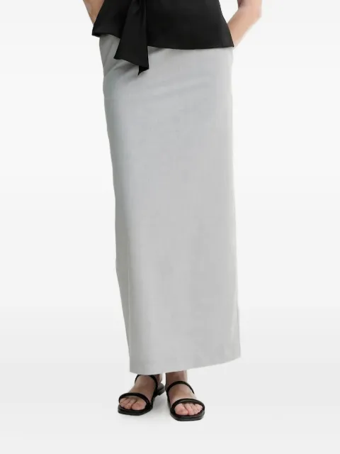Isabelle Blanche A-line midi skirt Grey IS25SSG027T003