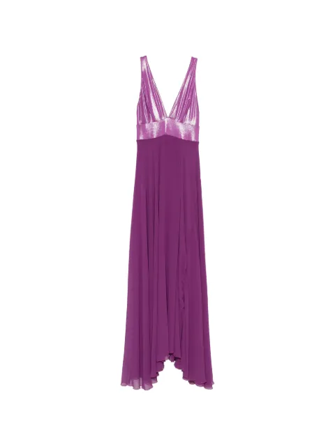 LE RJTANGE V-neck maxi dress Purple VE9863