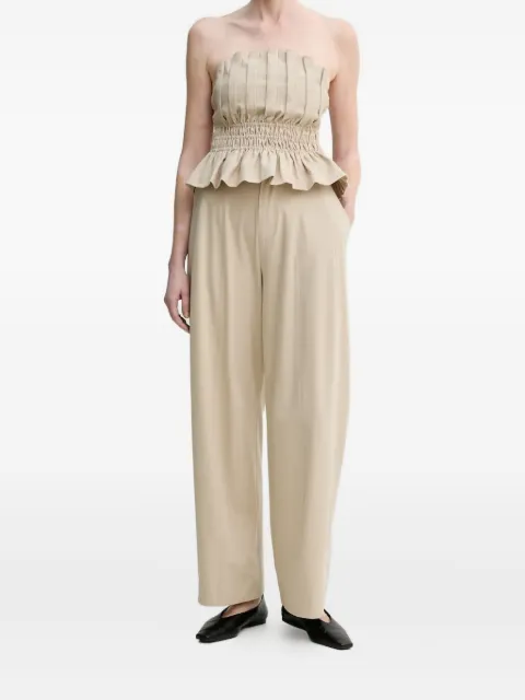 Isabelle Blanche pleated straight trousers Neutrals IS25SSP024T003