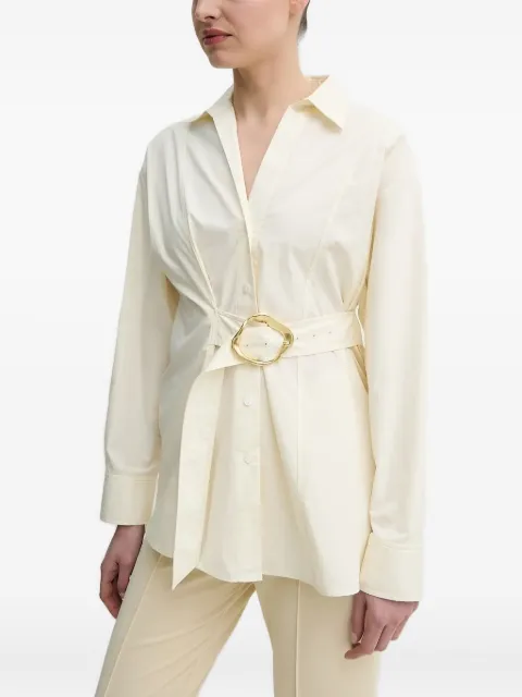 Isabelle Blanche belted shirt dress Neutrals IS25SSC150T012