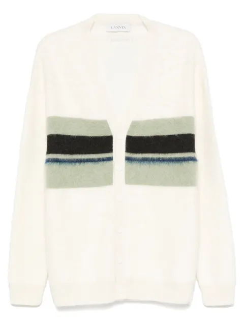 Lanvin stripe-detail cardigan White RMCA0034K052P25