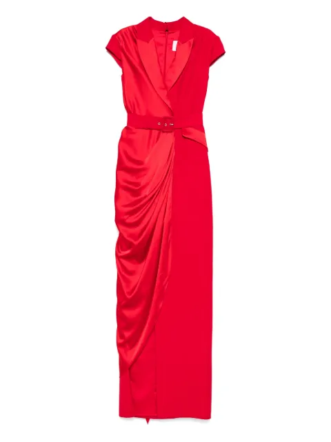 SILK LOVE & LACE asymmetric dress Red 13R24RED