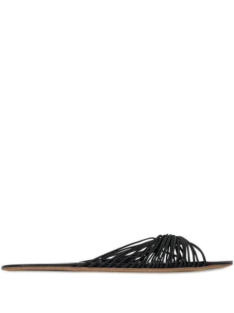 The Row Sara strappy flat sandals Black F1617W180