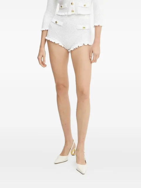 Elisabetta Franchi ruffled knit shorts White KS03Q52E2