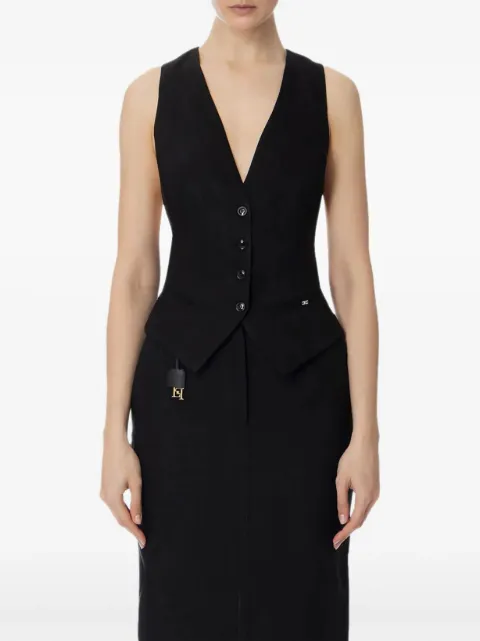 Elisabetta Franchi button-fastening sleeveless waistcoat Black GL00552E2